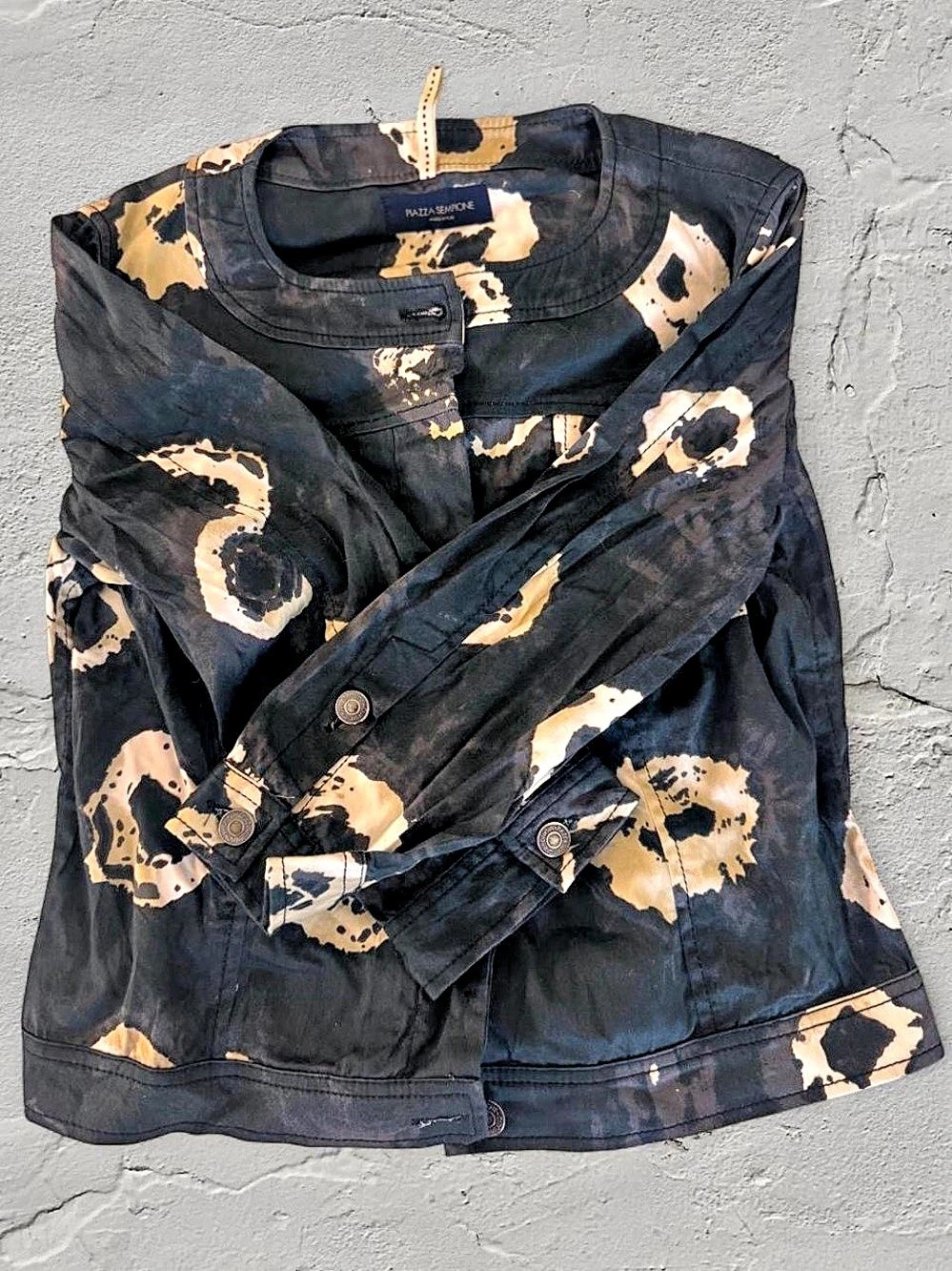 Piazza Sempione Abstract Cotton Button Down Shirt Size 44